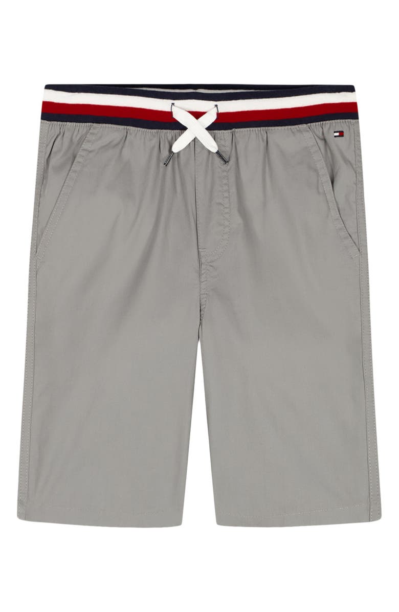 Tommy Hilfiger Kids' Woven Rib Waist Shorts, Main, color, Monument