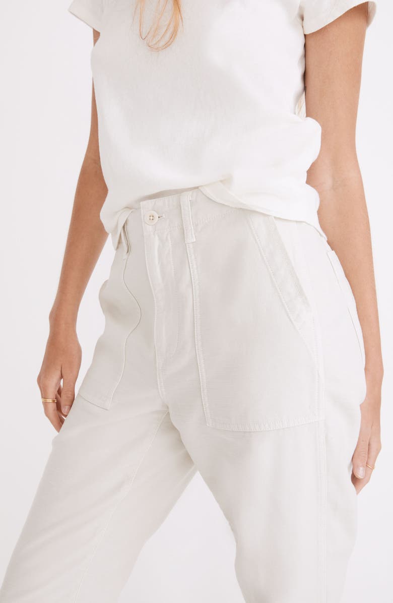 Madewell Griff High Waist Tapered Fatigue Pants, Alternate, color,