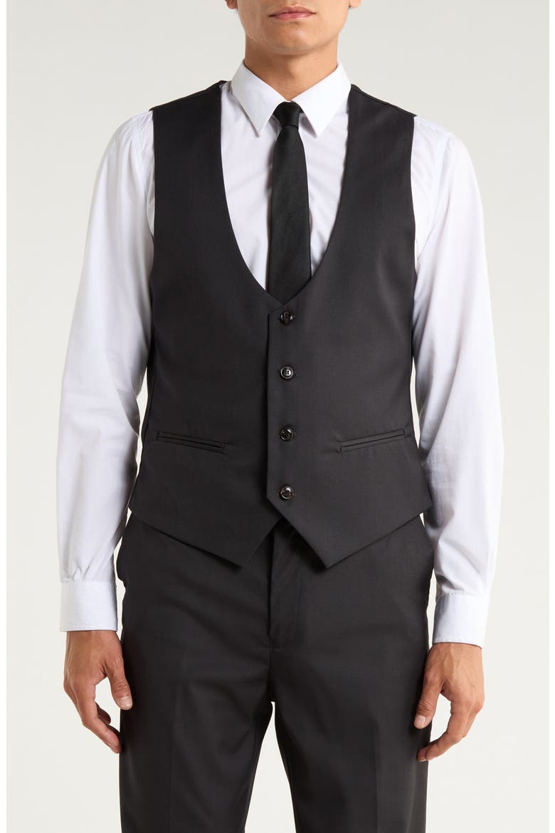 Stretch 3-Piece Suit, Alternate, color, DARK GREY