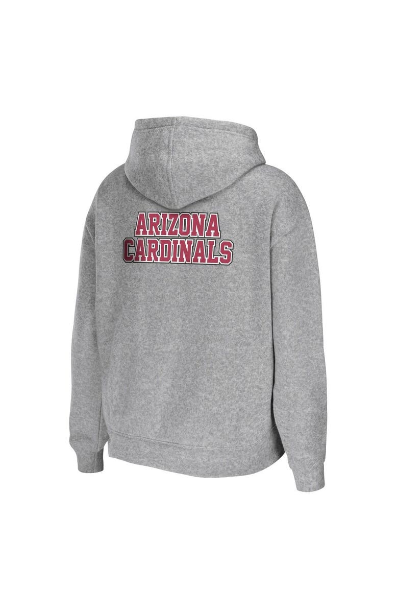 WEAR by Erin Andrews Women's WEAR by Erin Andrews Heathered Gray Arizona Cardinals Team Full-Zip Hoodie, Alternate, color, Heather Gray
