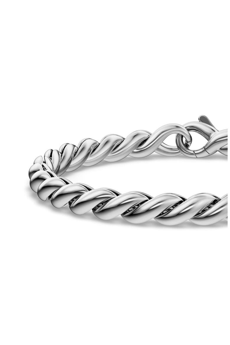 Sculpted Cable Chain Bracelet, Alternate, color, SILVER
