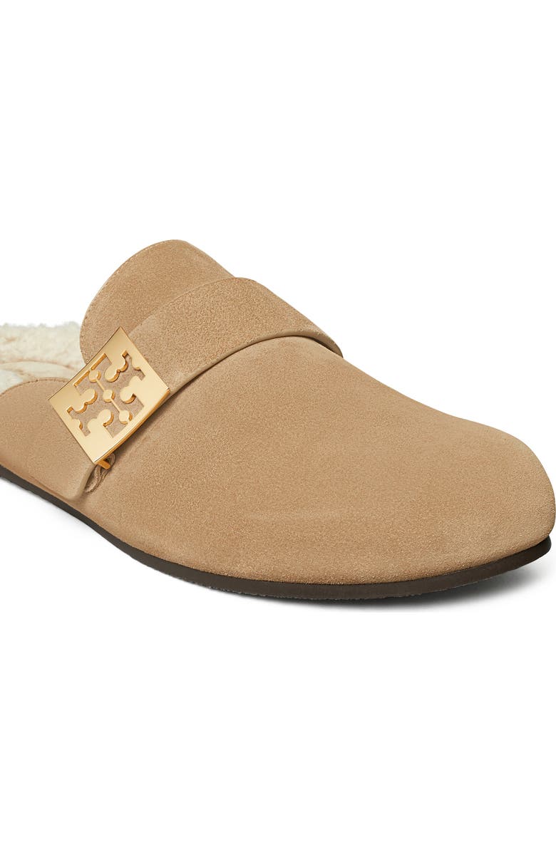 Tory Burch Mellow Faux Shearling Lined Mule, Alternate, color, Noisette / Taupe