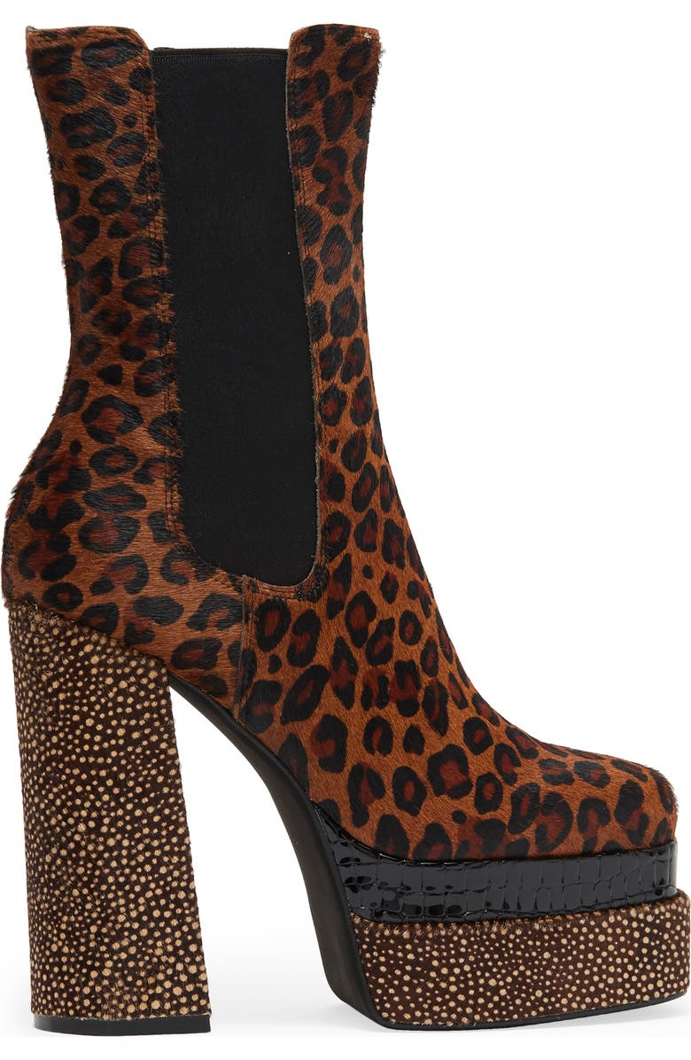 Jeffrey Campbell Dance Genuine Calf Hair Platform Chelsea Boot, Alternate, color,