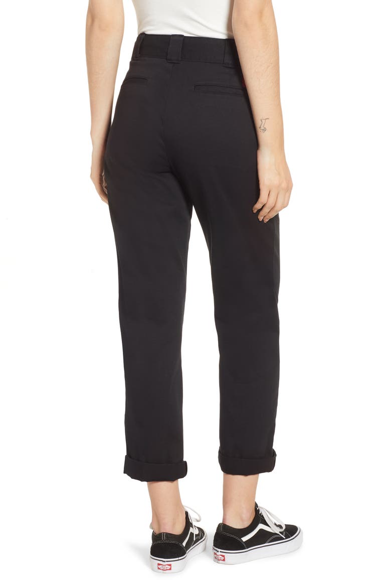 Crop Work Pants, Alternate, color, BLACK