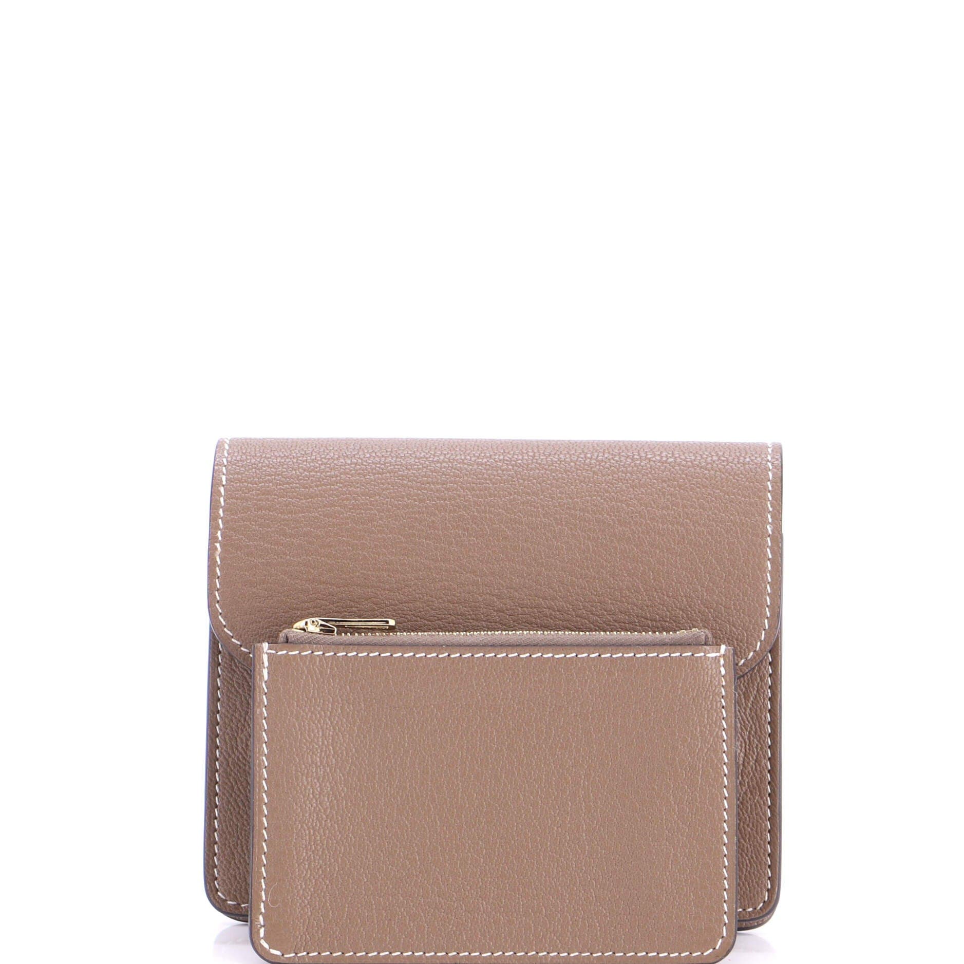 Roulis Slim Wallet Chevre Mysore, Alternate, color, Etoupe