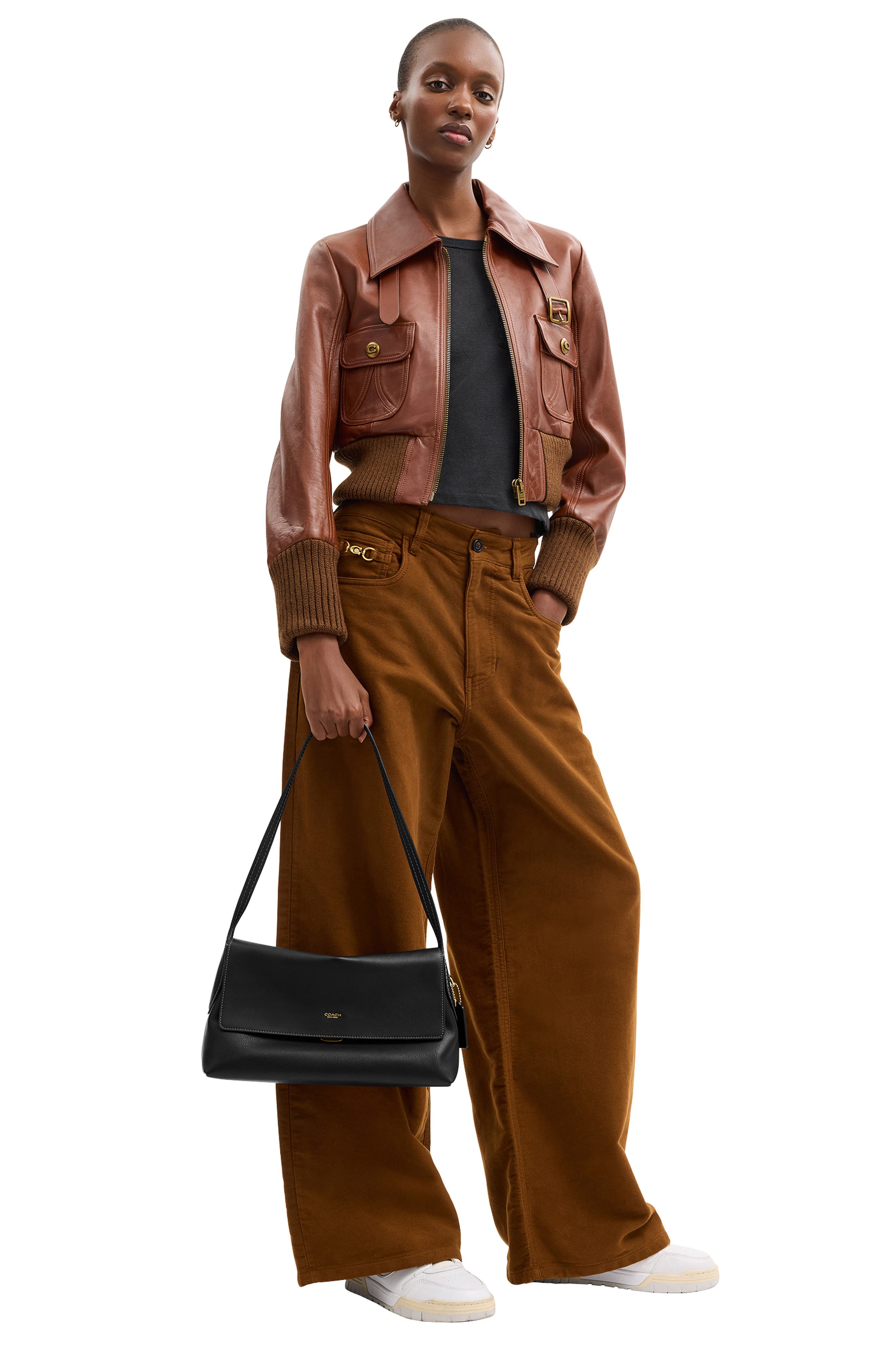 Женские сумки COACH Chelsea 30 Natural Grain Leather Shoulder Bag — фото 8