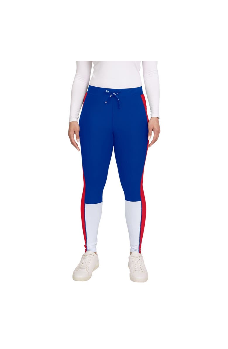 WEAR by Erin Andrews Women's WEAR by Erin Andrews Royal/Red Buffalo Bills Color-Block Leggings, Alternate, color,