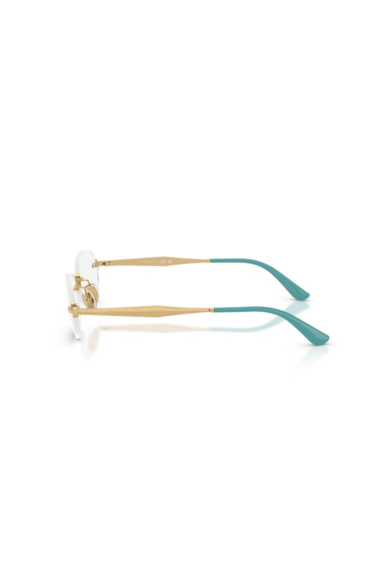 53mm Oval optical glasses, Alternate, color, Gold