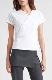 Paloma Wool Olimpia Side Snap Cotton Top