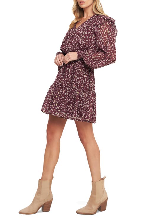 Print Long Sleeve Dress