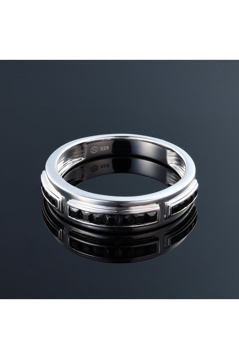 Rei 0.7CT Princess Cut Black Spinel Ring 925 Silver, Alternate, color, Sterling Silver