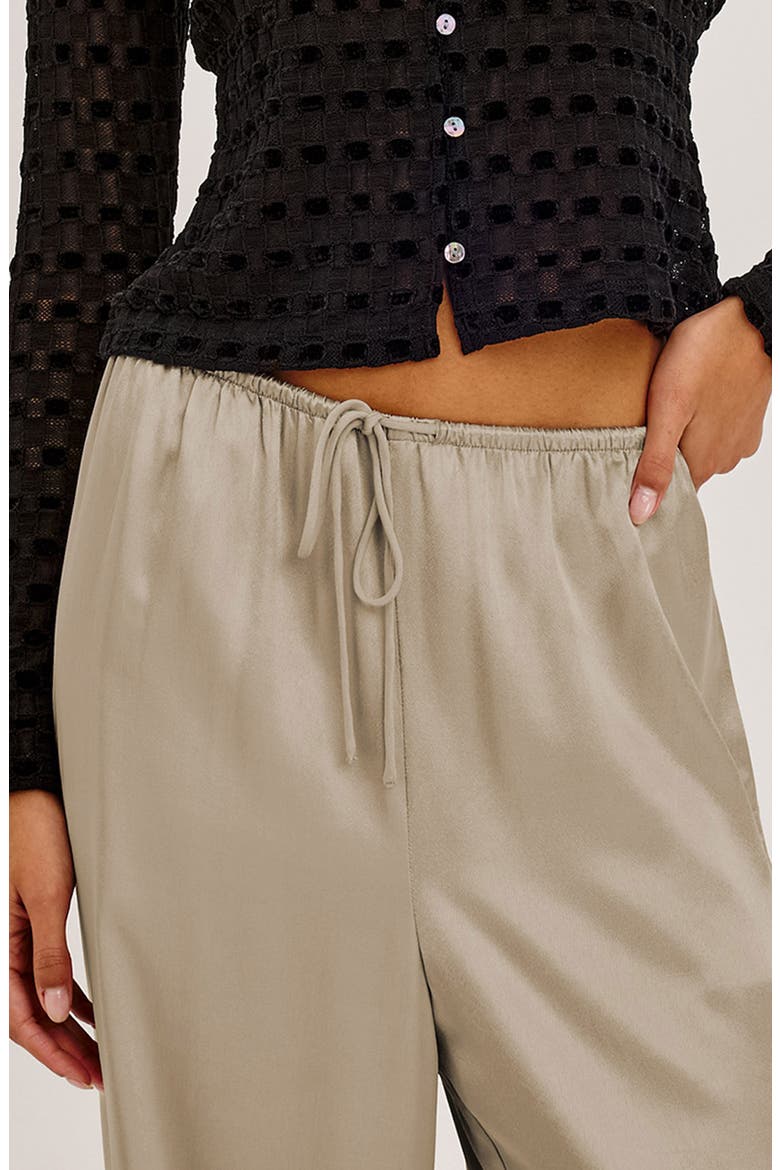 Virgo Drawstring Wide Leg Pants, Alternate, color, MINK