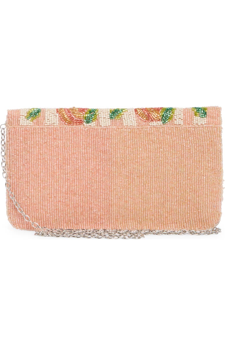 Collection XIIX Beaded Stripe Peach Flap Clutch, Alternate, color, Peach Multi