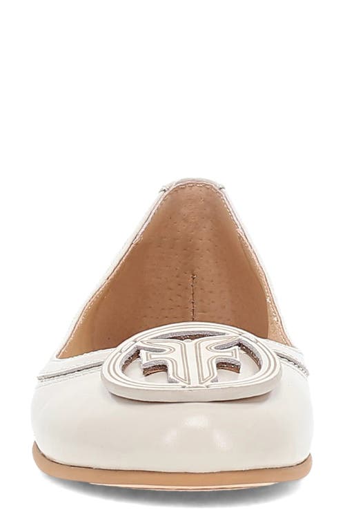 Frye Carson Logo Ballet Flat In Ivory