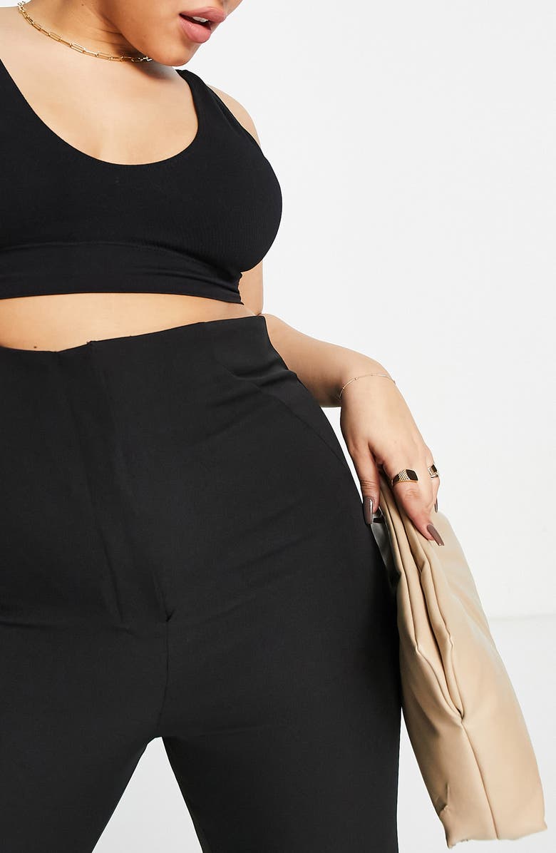 ASOS DESIGN Curve Co-Ord Flare Trousers, Alternate, color,