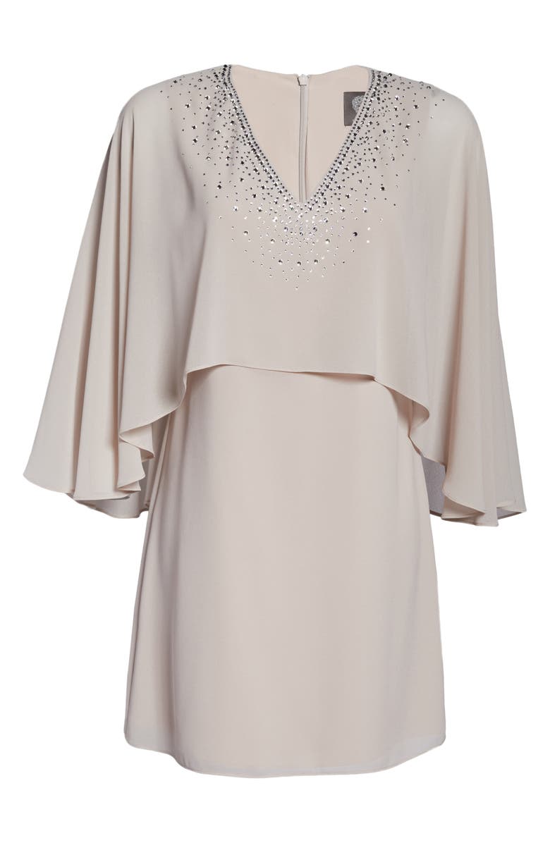 Vince Camuto Chiffon Cape Cocktail Dress, Alternate, color, 