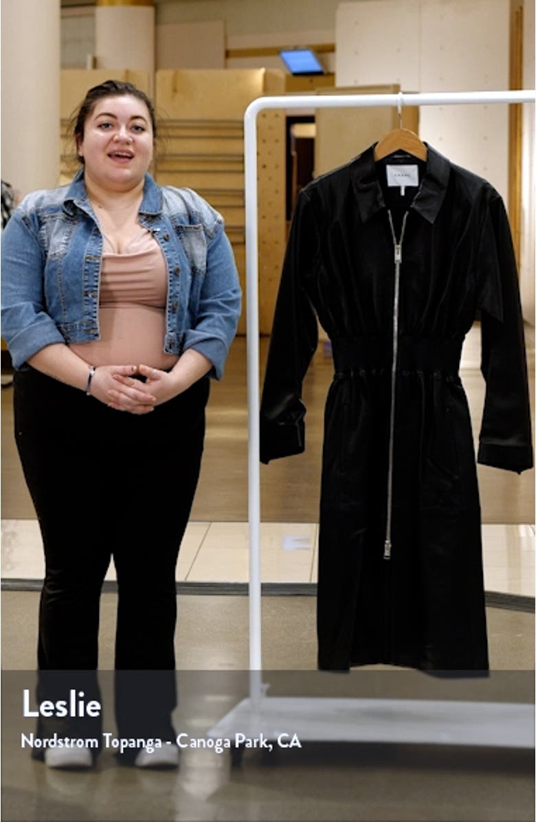 Pintucked Leather Coat, sales video thumbnail