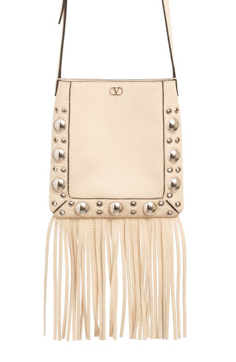 Small Nellcôte Fringe Stud Crossbody Bag
