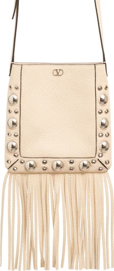 Valentino Garavani Small Nellcôte Fringe Stud Crossbody Bag