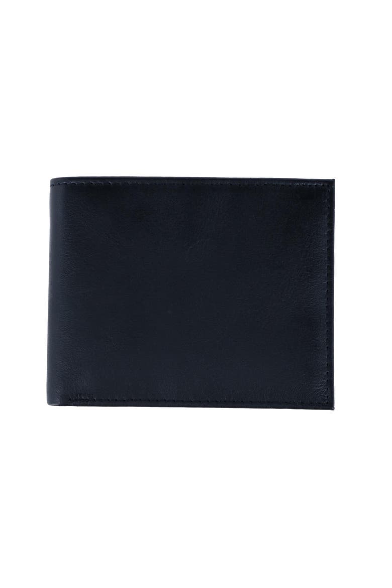 Orion Leather 8-Slot Bi-Fold Wallet with Removable ID Card Case, Main, color, Black