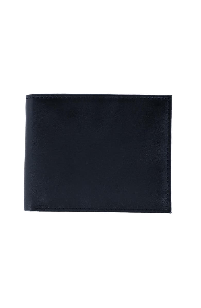 Trafalgar Orion Leather 8-Slot Bi-Fold Wallet with Removable ID Card Case, Main, color, Black