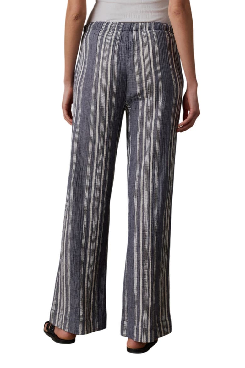 Dune Organic Cotton Wide Leg Pants, Alternate, color, SEA BREEZE STRIPE