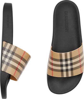 Burberry Furley Vintage Check Slide Sandal (Women) | Nordstrom Burberry Furley Vintage Check Slide Sandal (Women) | Nordstrom