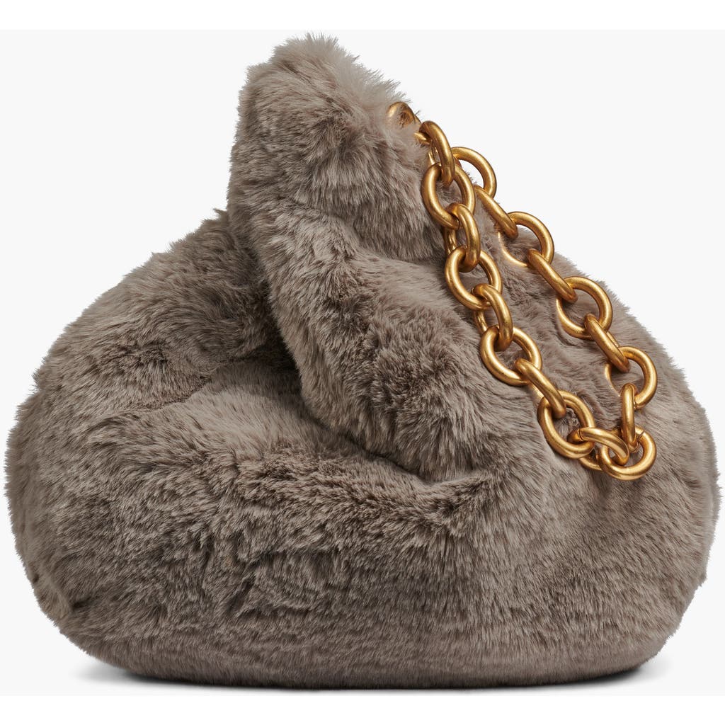 Donna Karan New York Lawrence Faux Fur Wristlet In Gray