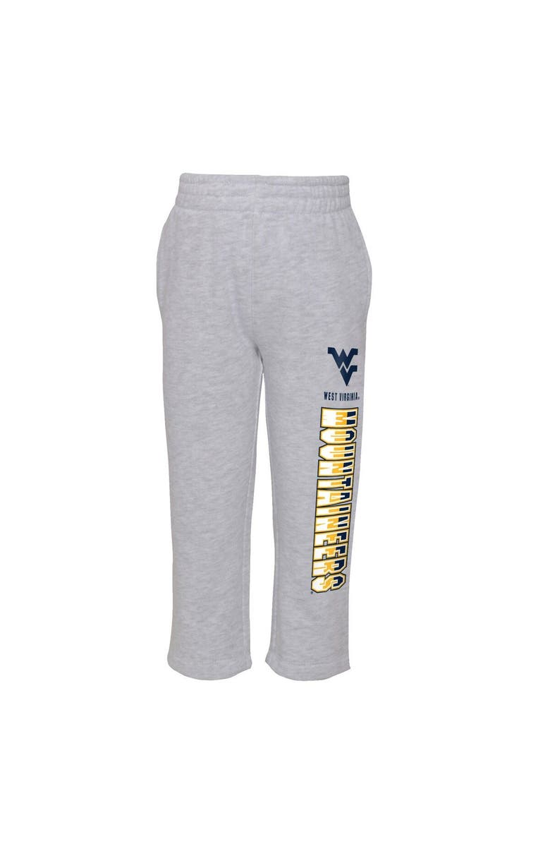 Outerstuff Infant Heather Gray/Navy West Virginia Mountaineers Playmaker Pullover Hoodie & Pants Set, Alternate, color,
