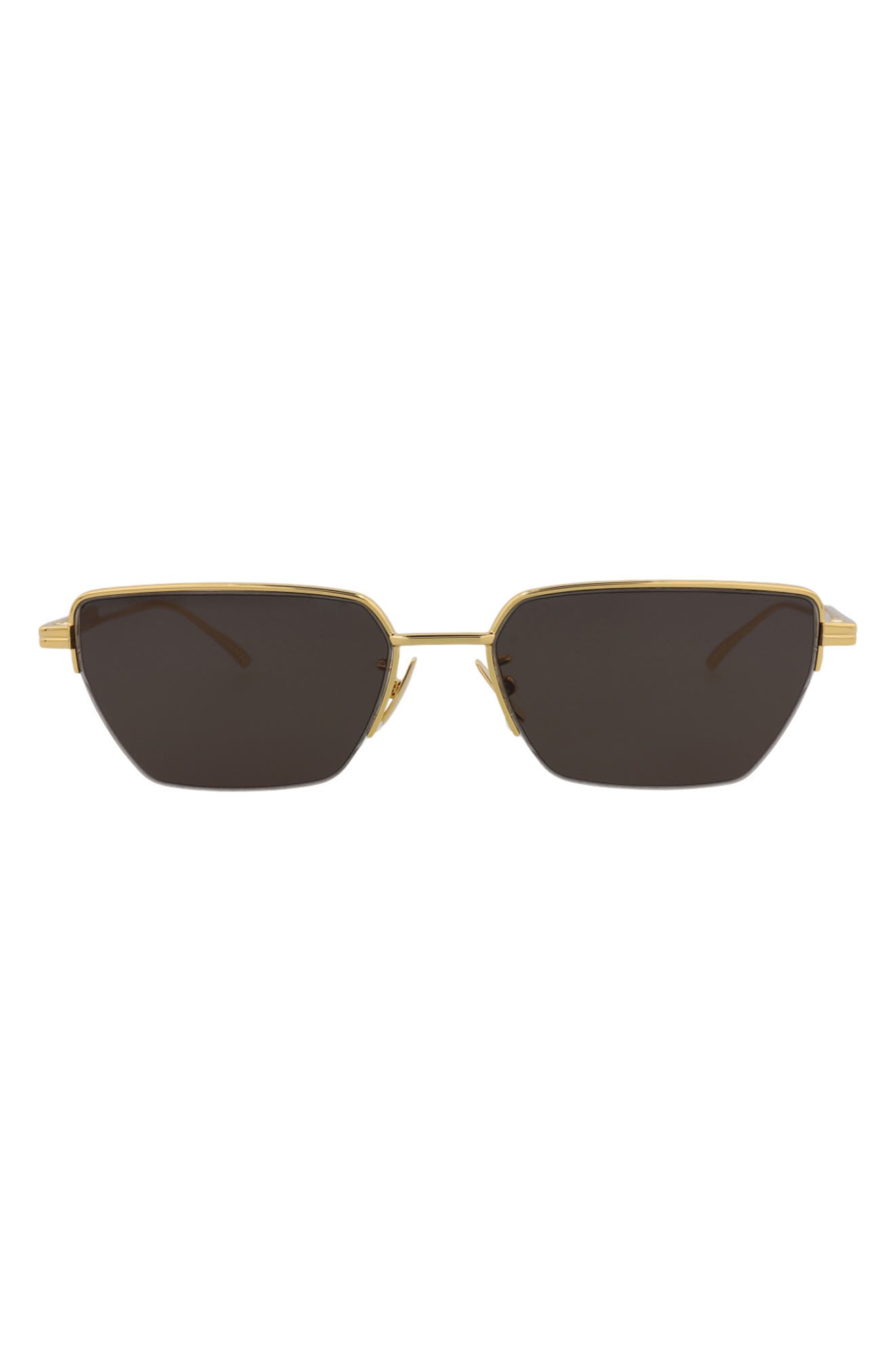 Bottega Veneta 57mm Rectangular Sunglasses