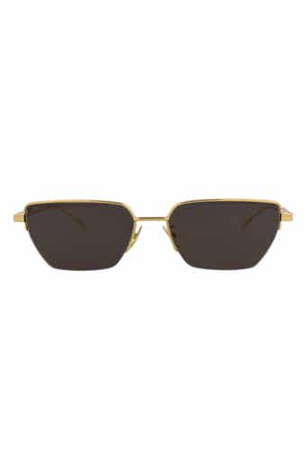 Bottega Veneta 57mm Rectangular Sunglasses
