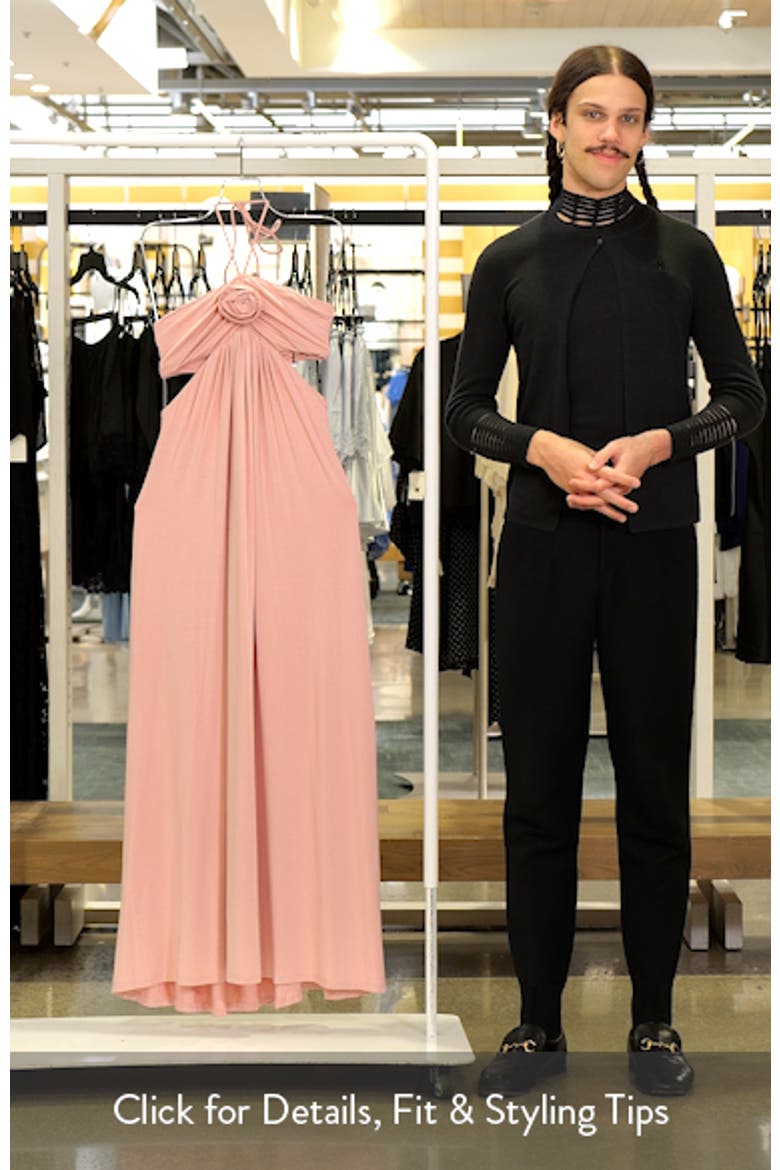 Rosette Halter Maxi Dress video