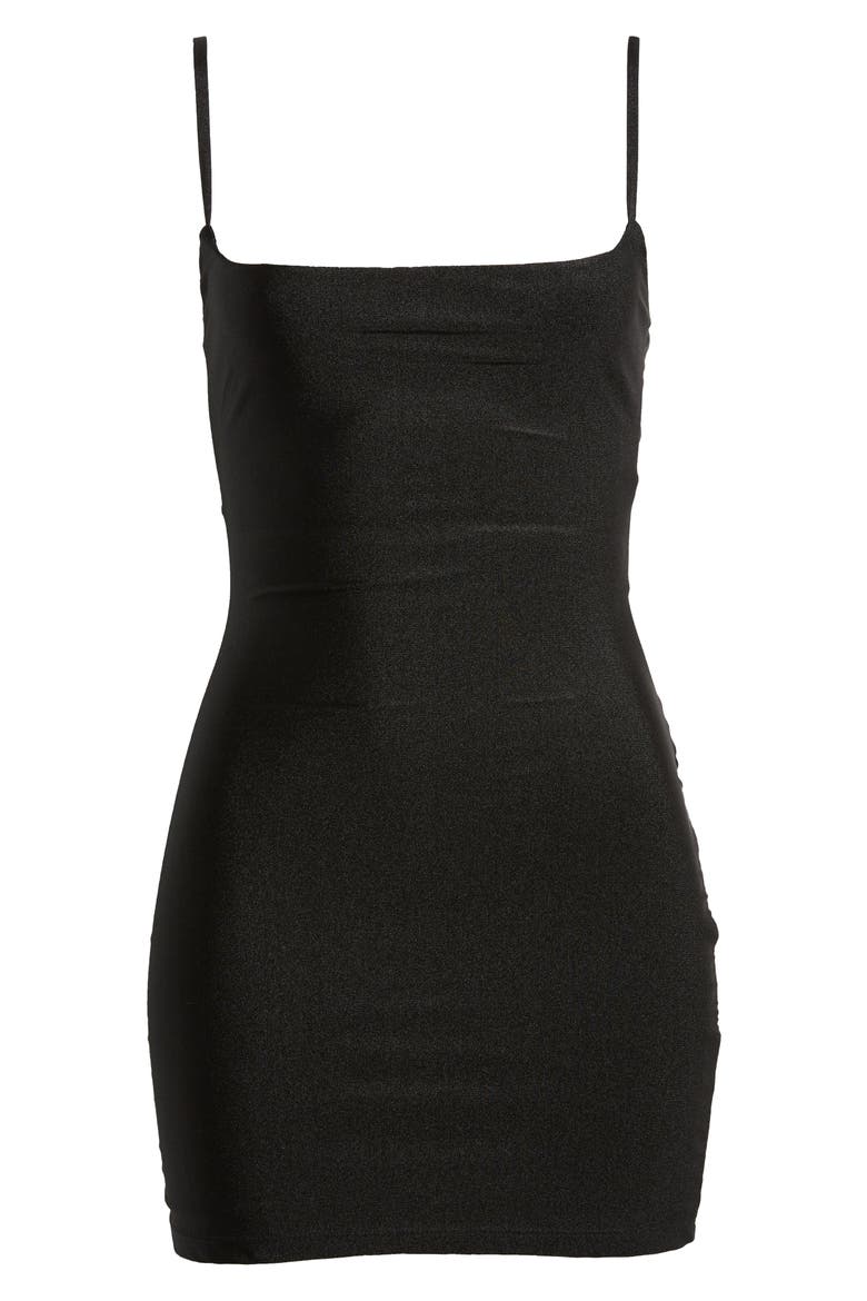 Elise Cutout Back Minidress, Alternate, color, BLACK