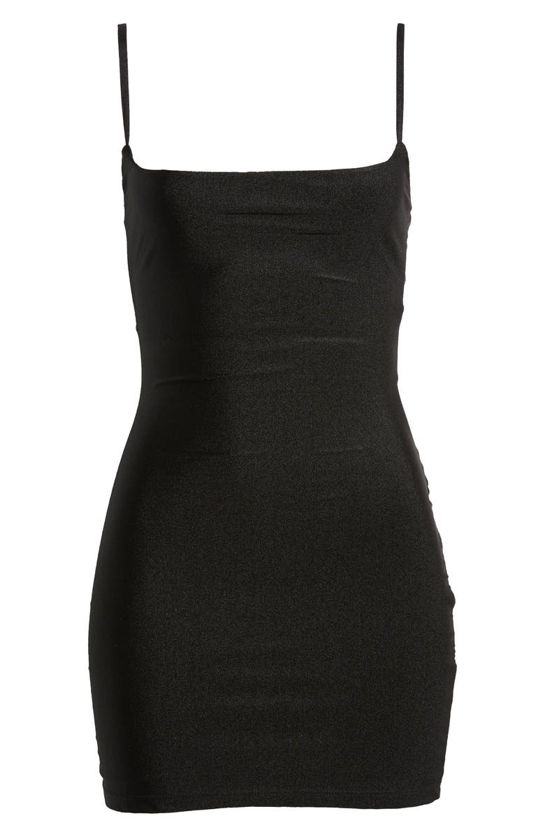 EDIKTED Elise Cutout Back Minidress, Alternate, color, Black