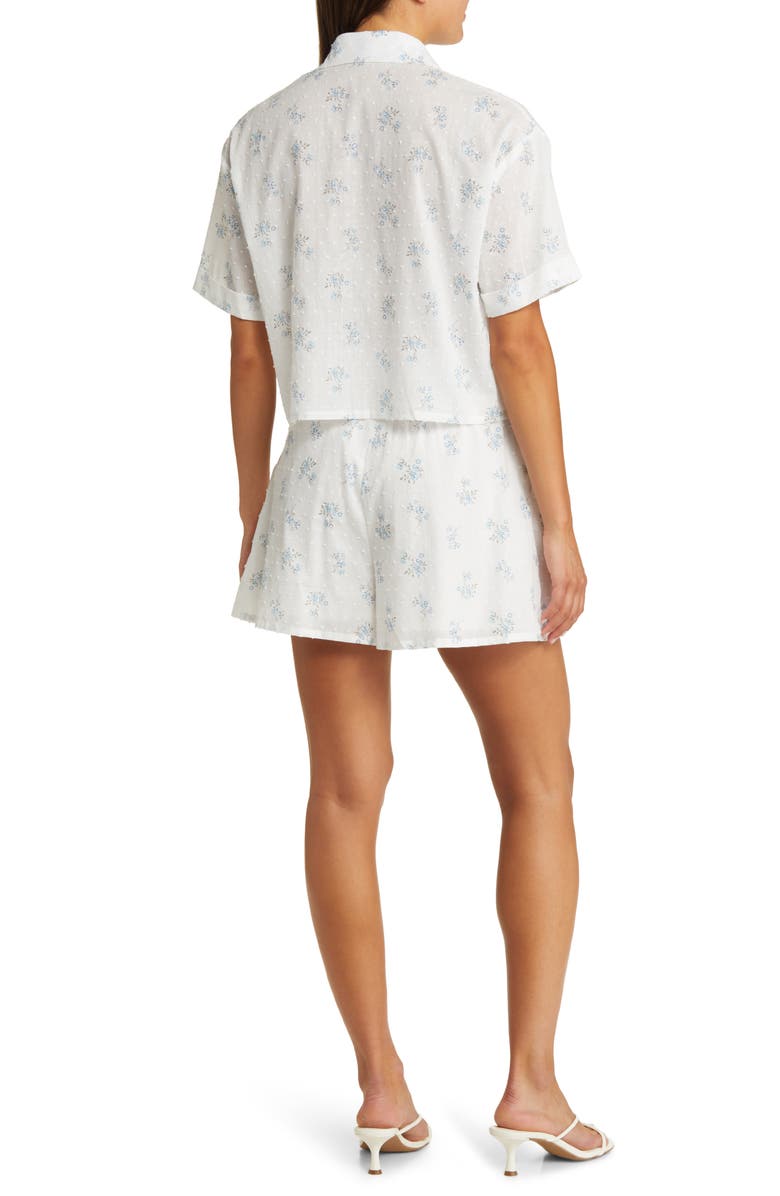 YELLOW THE LABEL Rosy Catching Floral Short Sleeve Button-Up Shirt & Shorts Set, Alternate, color, 