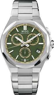 MIDO Multifort 8 Khaki One Crown Chronograph Bracelet Watch, 40mm