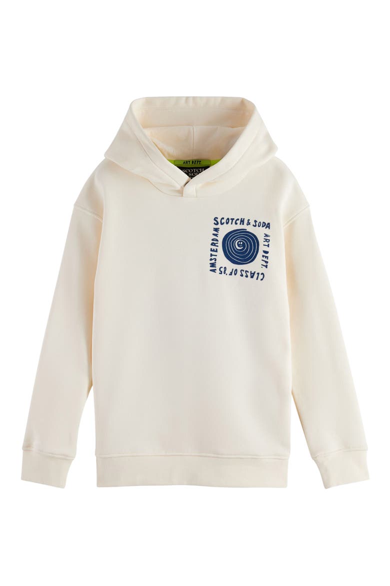 Kids' Art Print Graphic Hoodie, Main, color, EGGNOG