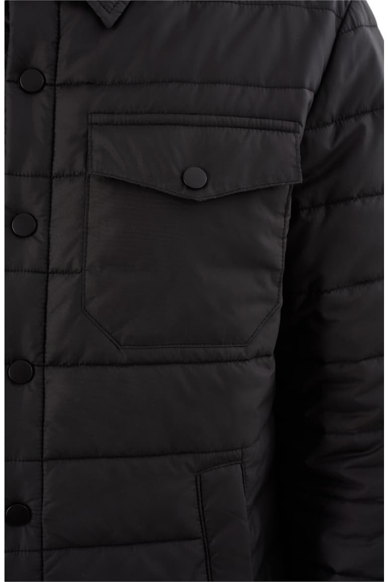 Quilted Trucker Jacket, Alternate, color, BLACK
