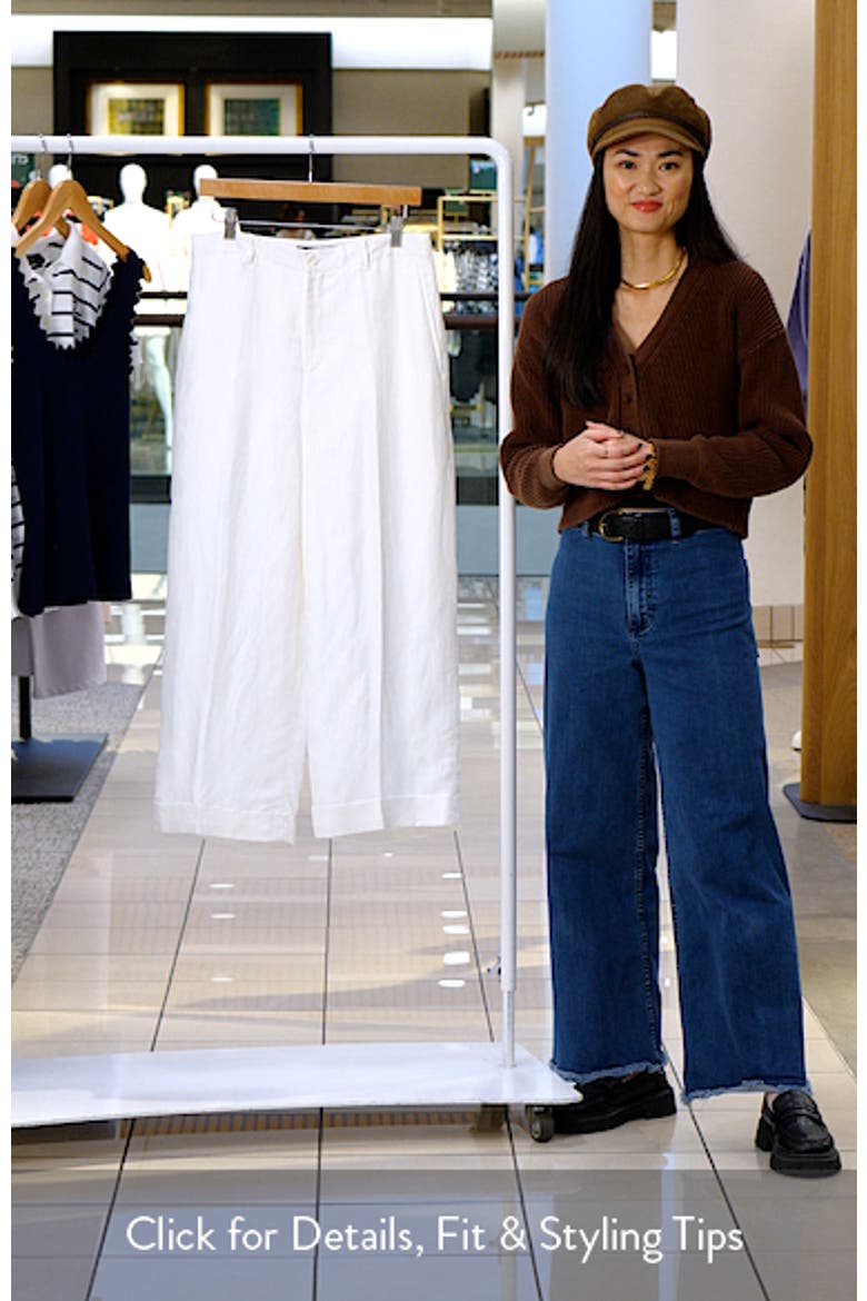Linen Blend Wide Leg Pants video