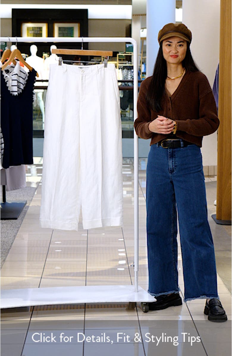 Linen Blend Wide Leg Pants, sales video thumbnail