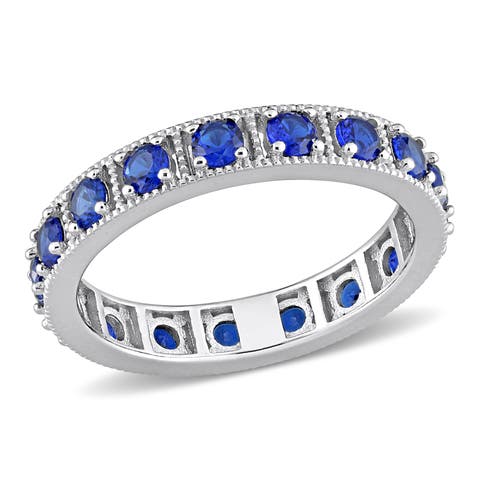 Cubic Zirconia Eternity Ring Sterling Silver