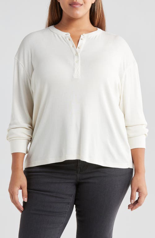 Treasure & Bond Classic Henley in Ivory Dove 