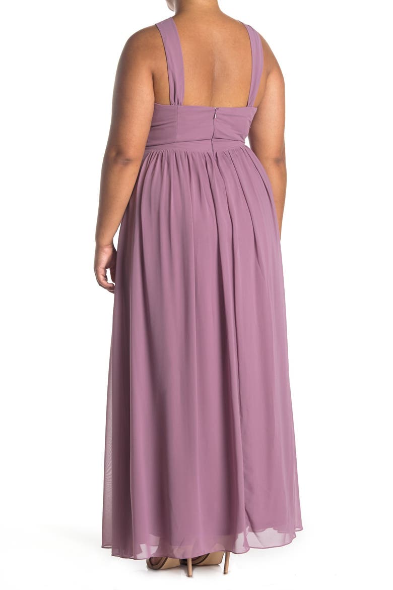 Halter Chiffon A-Line Gown, Alternate, color, WISTERIA