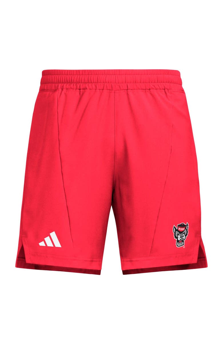 adidas Men's adidas Red NC State Wolfpack Program Woven Training Shorts, Alternate, color, Red