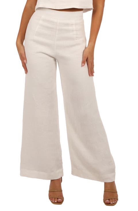 Devlin Linen Wide Leg Pants