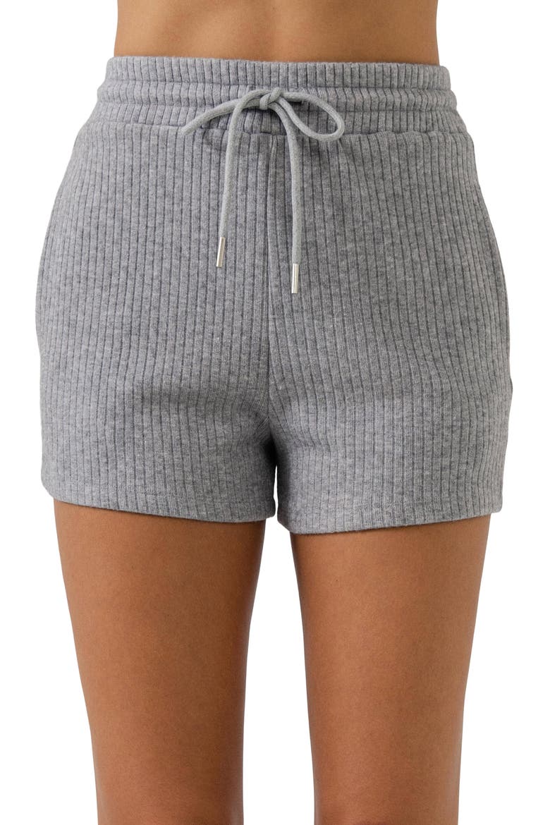 Knit Shorts, Alternate, color, LIGHT HEATHER GREY