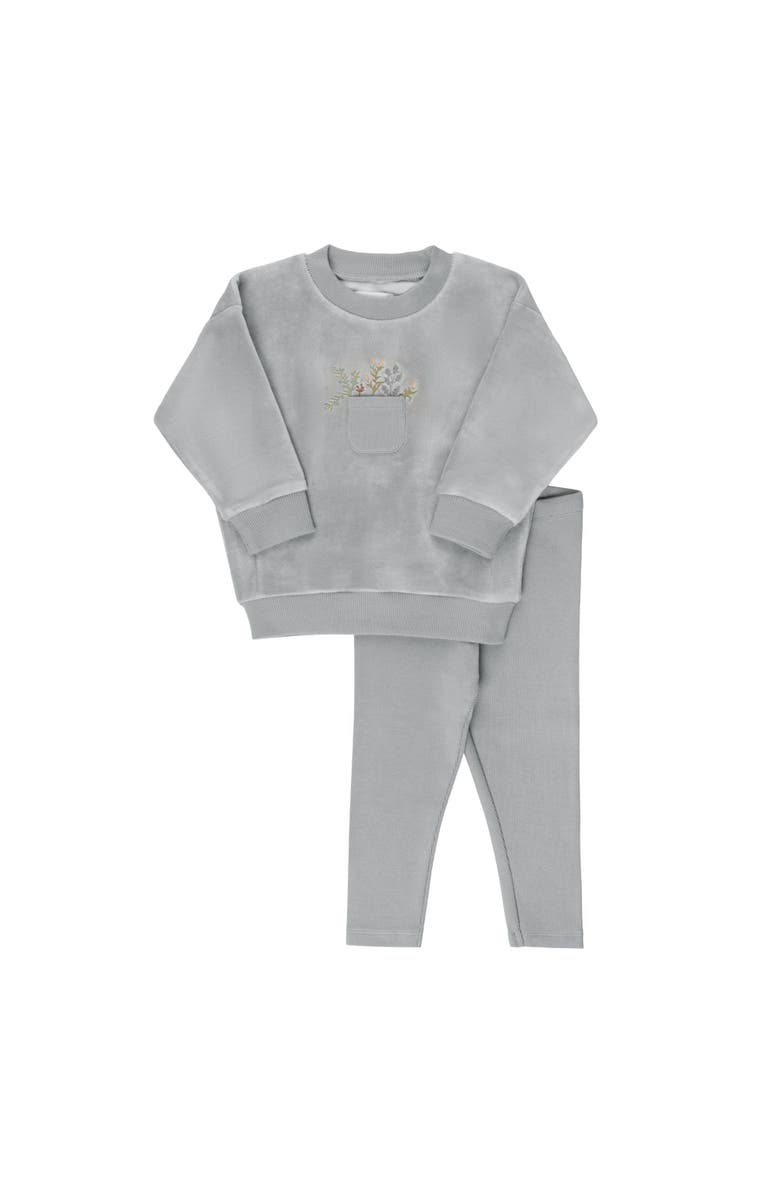 Ely's & Co. Velour Pocket Full of Flowers Collection - Lounge Set, Main, color, Blue