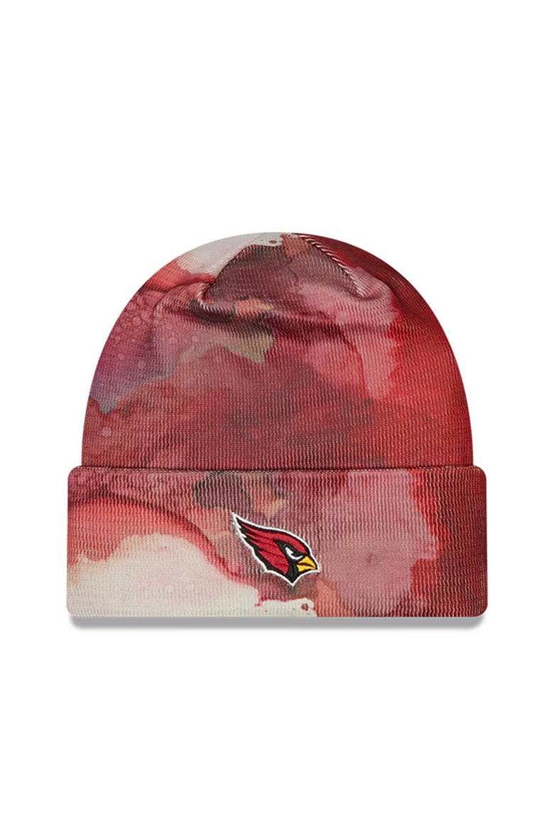 Men's New Era  Cardinal Arizona Cardinals 2022 Sideline Ink Dye Cuffed Knit Hat, Alternate, color, Cardinal