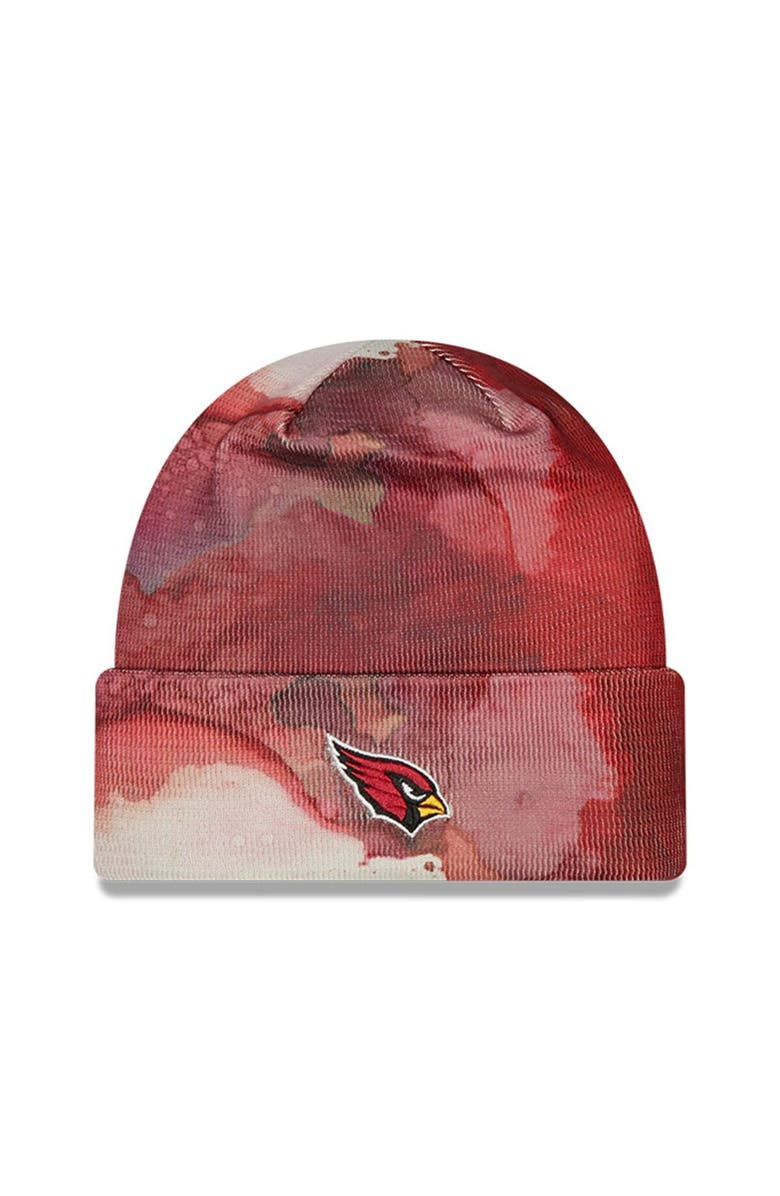New Era Men's New Era Cardinal Arizona Cardinals 2022 Sideline Ink Dye Cuffed Knit Hat, Alternate, color, Cardinal
