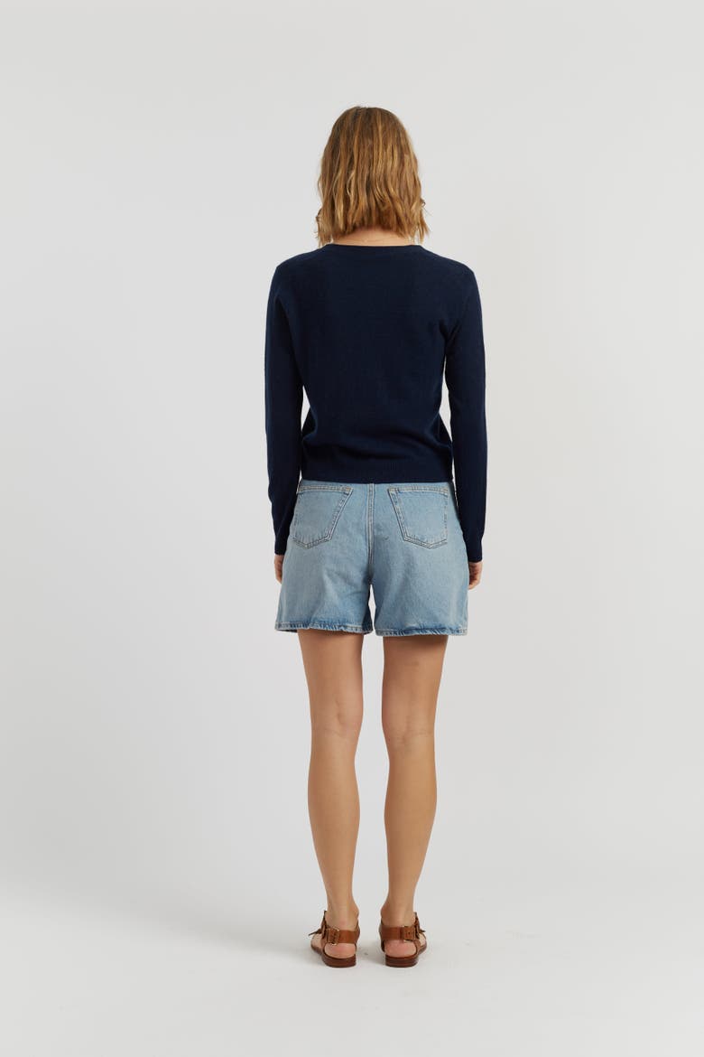 Air Pure Cashmere Cardigan, Alternate, color, Navy